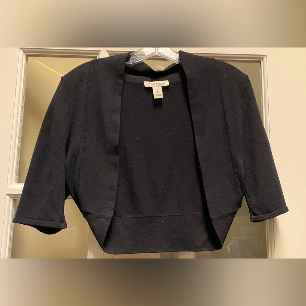White House Black Market Black Shrug Size M